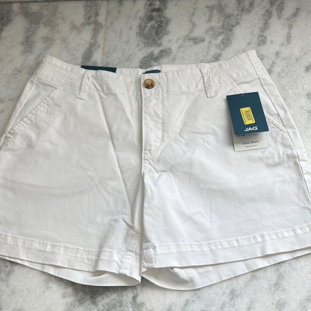 NWT Jag Jeans White Chino Shorts Size 10 Dillard’s